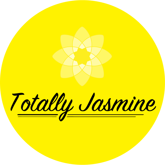 Totally Jasmin logo design with a flower icon